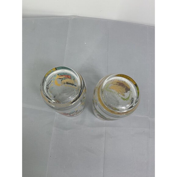 Vintage Flintstones Fred & Barney Character Glass Tumblers Set Of 2 - Picture 4 of 4